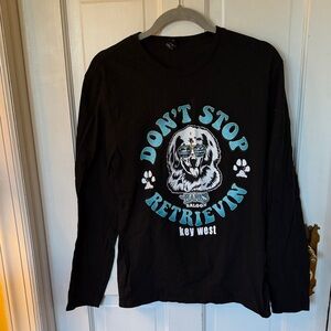 District Black Tee with White Logo Tag